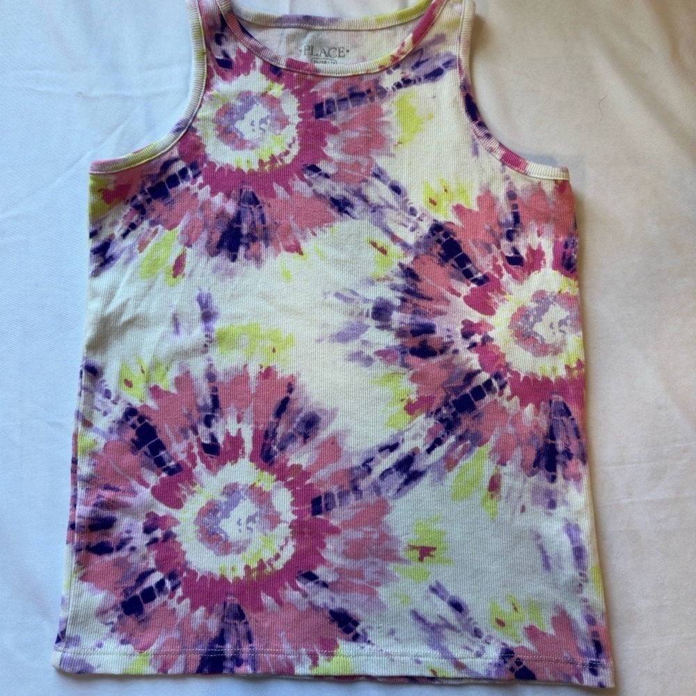 The Children's Place Purple and Pink Tie-Dye Sleeveless Tank Top